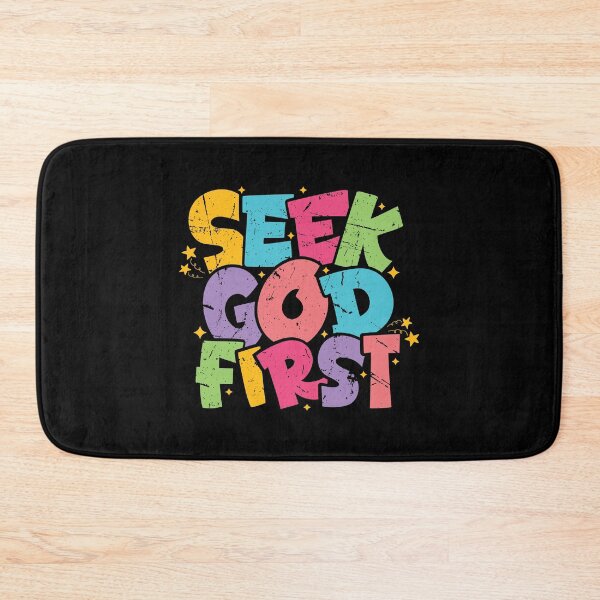 Item preview, Seek God First – Christian Typography  designed and sold by Verse & Vibes.