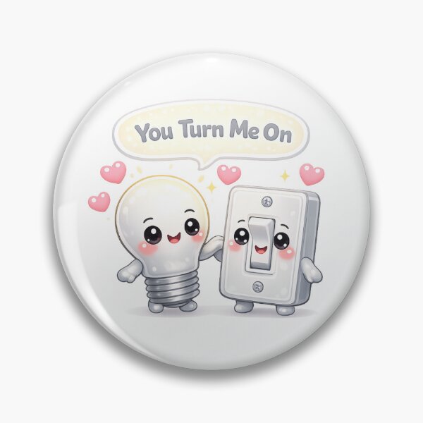 Item preview, You Turn Me On Lightbulb Pun | Kawaii Cheeky Valentine Aesthetic designed and sold by Dulxoz.