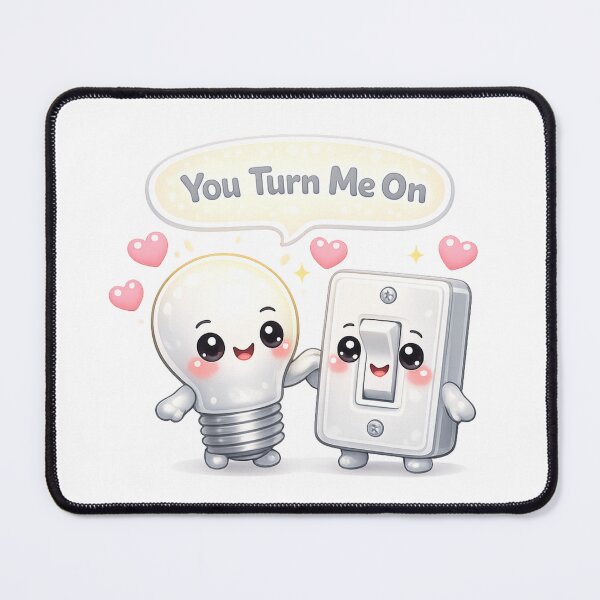 Item preview, You Turn Me On Lightbulb Pun | Kawaii Cheeky Valentine Aesthetic designed and sold by Dulxoz.