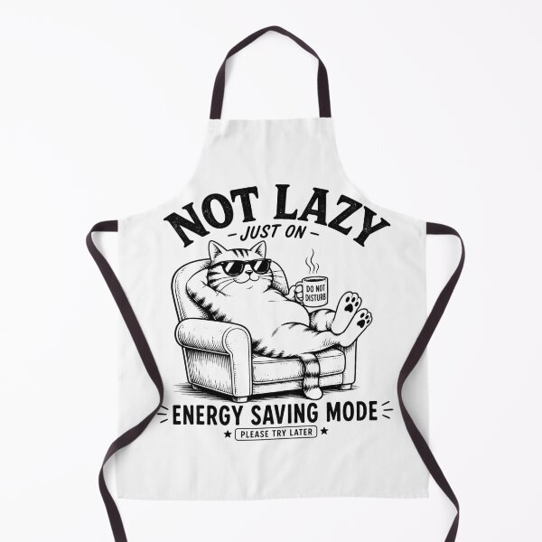 Item preview, Funny Lazy Cat Shirt – Energy Saving Mode Cat T-Shirt, Introvert Humor Tee, Black and White Graphic Tee designed and sold by Aniahck.