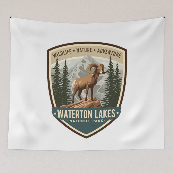 Item preview, Waterton Lakes National Park Wildlife Nature Adventure Bighorn Sheep Outdoor Traveler designed and sold by JonesFlora2025.