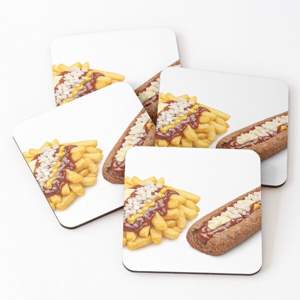 Item preview, Dutch Frikandel Speciaal and Fries Wall Art Printable Food Photography Kitchen Decor designed and sold by Hookesmode.