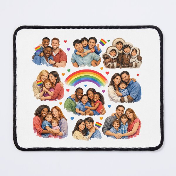 Item preview, Rainbow Families Wall Art | LGBTQ+ Family Love Print | Inclusive Diversity Decor designed and sold by Hookesmode.