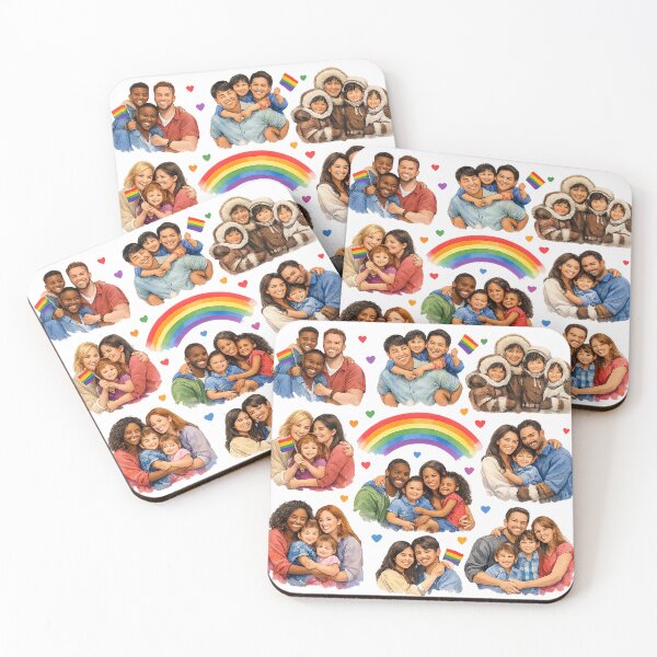 Item preview, Rainbow Families Wall Art | LGBTQ+ Family Love Print | Inclusive Diversity Decor designed and sold by Hookesmode.