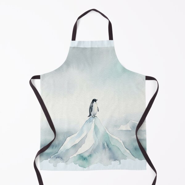 Item preview, Penguin Standing on a Misty Iceberg Peak Watercolor designed and sold by GrabaHuk.