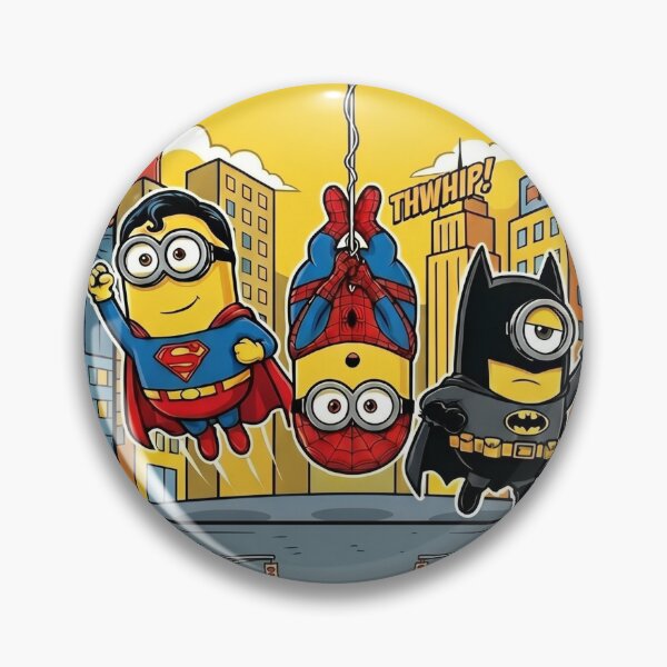 Item preview, Minion Heroes Funny Comic Book Mashup designed and sold by drhett09.