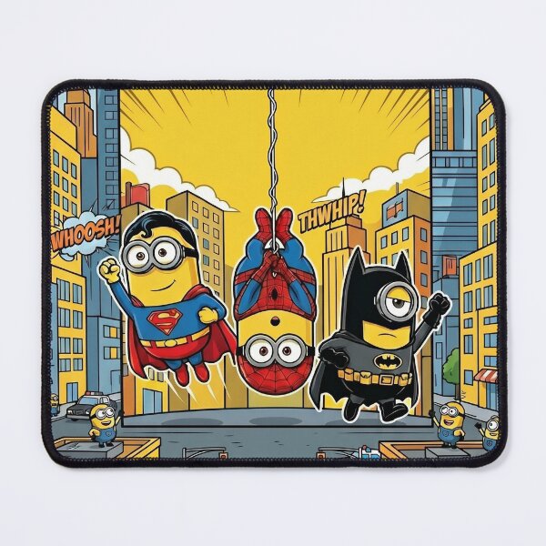 Item preview, Minion Heroes Funny Comic Book Mashup designed and sold by drhett09.