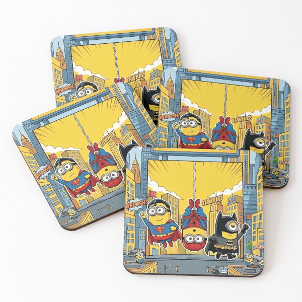 Item preview, Minion Heroes Funny Comic Book Mashup designed and sold by drhett09.