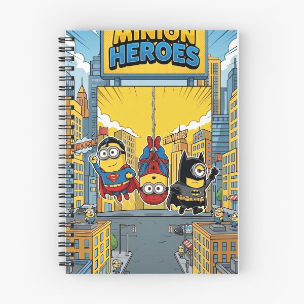 Item preview, Minion Heroes Funny Comic Book Mashup designed and sold by drhett09.