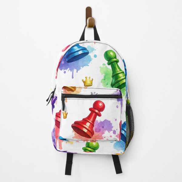 Item preview, Colorful Chess Pawns Watercolor Art – Modern Chess Player Wall Decor designed and sold by Hookesmode.