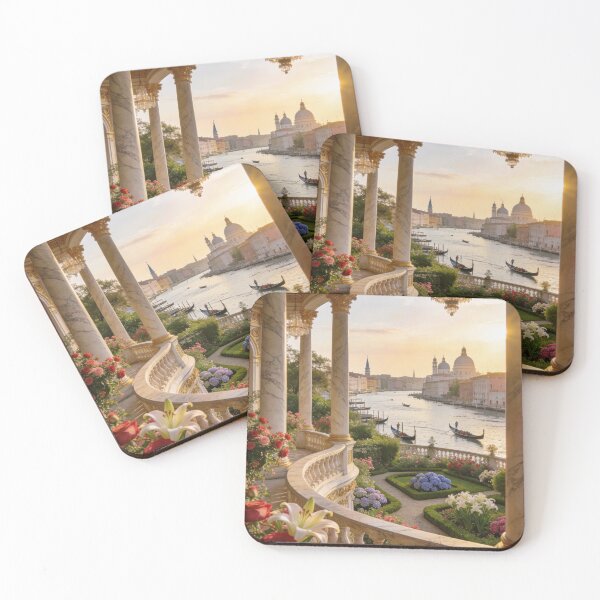 Item preview, Romantic Baroque Balcony Garden Overlooking Canal designed and sold by BlareBlare.