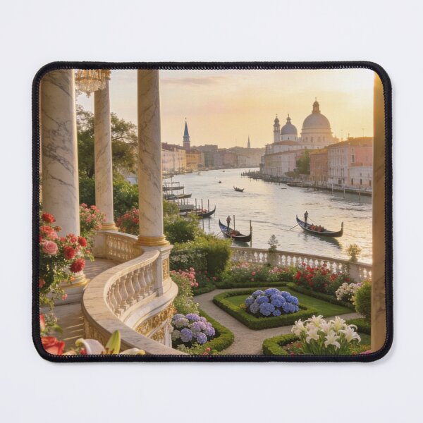 Item preview, Romantic Baroque Balcony Garden Overlooking Canal designed and sold by BlareBlare.
