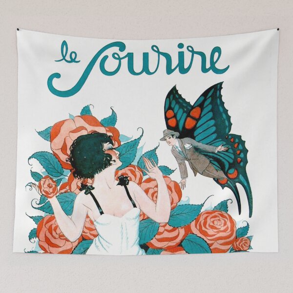 Item preview, Le Sourire June 1923 - Art Deco Flapper Rose Illustration for Vintage Fashion Lovers designed and sold by RickE.