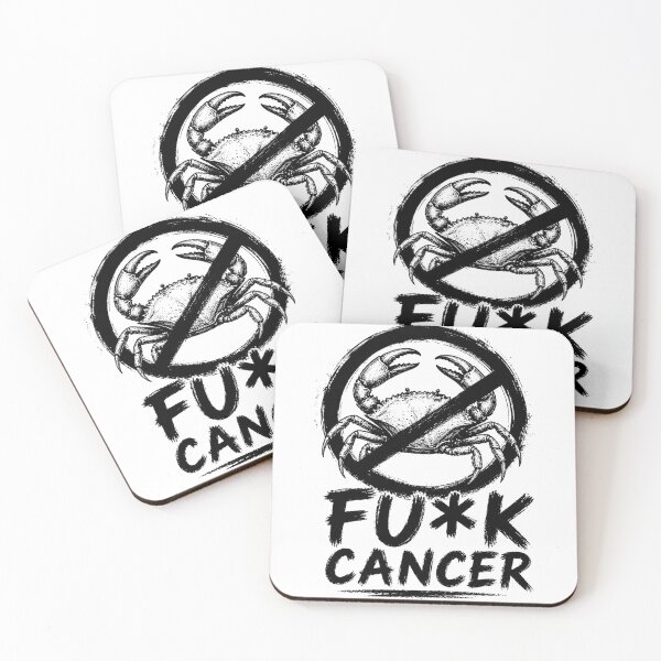 Item preview, Fu*k Cancer Black and White Graphic – Anti Cancer Crab Illustration – Strong Awareness T-Shirt Design designed and sold by Aniahck.