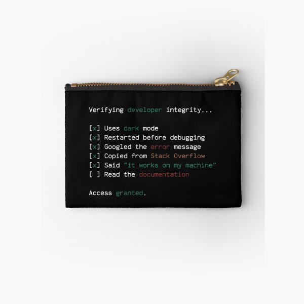 Item preview, Developer Integrity Checklist designed and sold by Léni Carpentier.