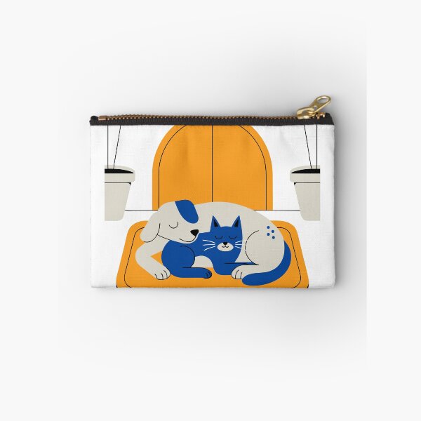Item preview, Sleeping cat and dog on doormat. designed and sold by angelicamstore.