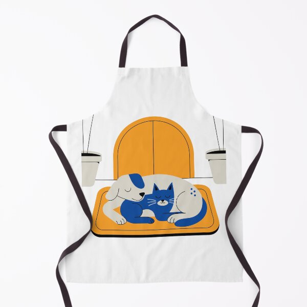 Item preview, Sleeping cat and dog on doormat. designed and sold by angelicamstore.