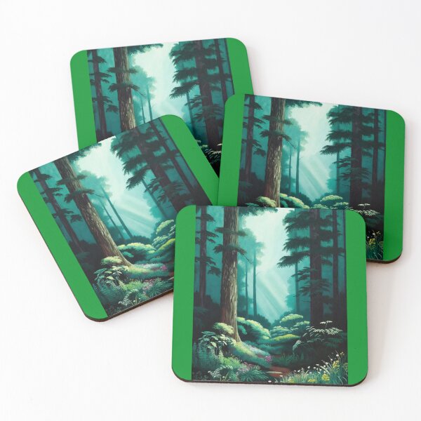 Item preview, Ethereal Forest Landscape Art | Mystical Forest Canvas Print designed and sold by Nexus Space.