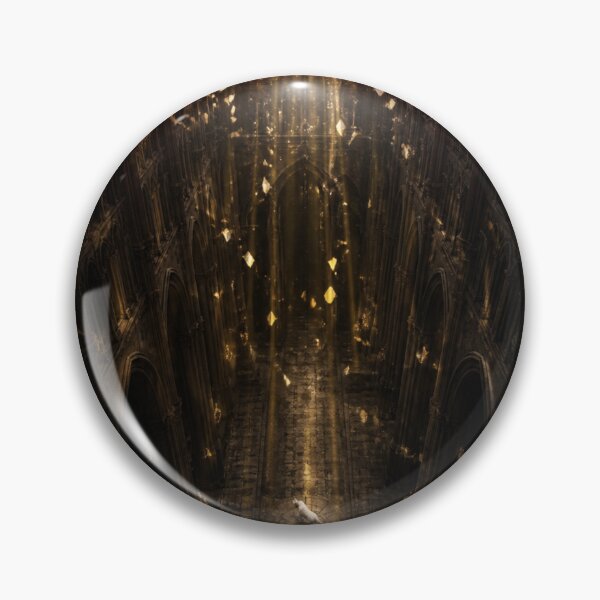 Item preview, Wolf Cathedral Falling Light Gothic Dark Art Print designed and sold by GeoWhimsy Studio.