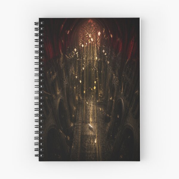 Item preview, Wolf Cathedral Falling Light Gothic Dark Art Print designed and sold by GeoWhimsy Studio.