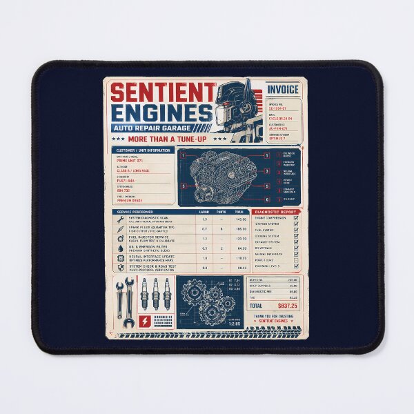 Item preview, Sentient Engine Garage Invoice designed and sold by agearb.