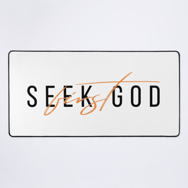 Item preview, Seek God First – Daily Christian Encouragement Quote designed and sold by Verse & Vibes.