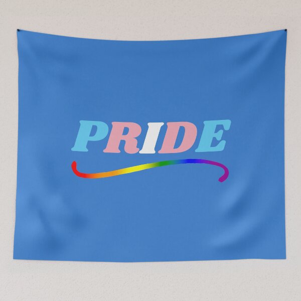 Item preview, Tran Pride - Transgender Flag Colors Typography designed and sold by Travelslightly.