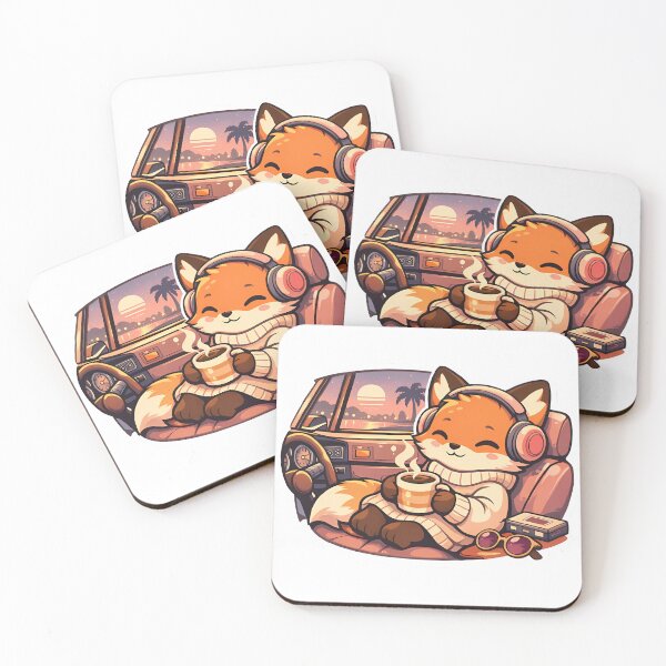 Item preview, Cozy Retro Fox We Are All In Our Cars Right Now Sticker designed and sold by MIROUZ2000.