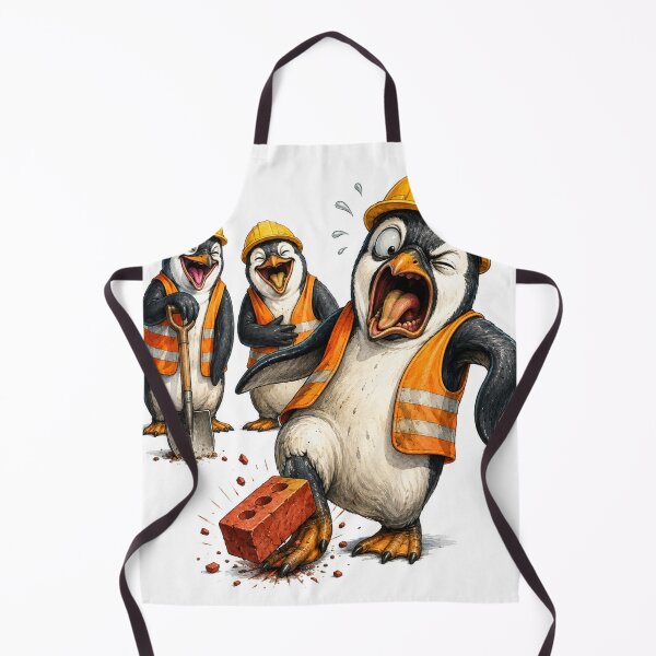 Item preview, Construction Penguin Humor Art designed and sold by OnePercent992.