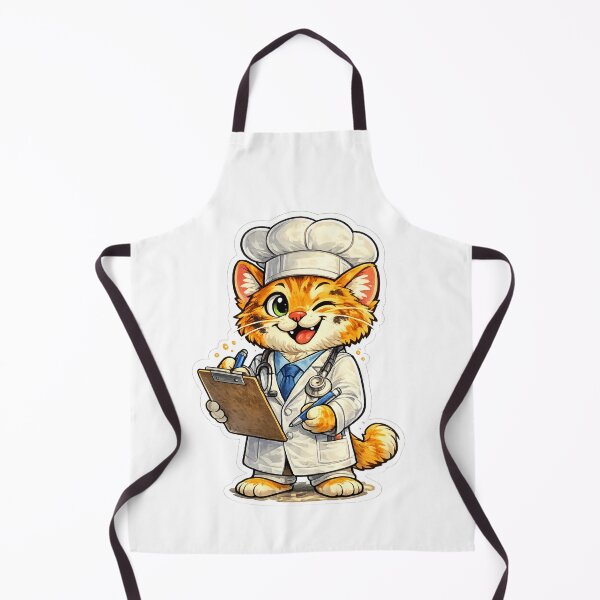 Item preview, Funny Orange Tabby Cat Doctor Vet Tech Sticker designed and sold by ZYNORAworld.