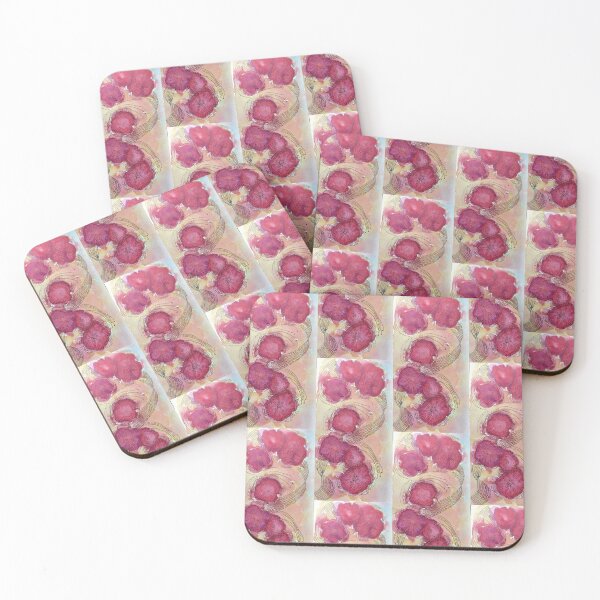 Item preview, Cheerful Red,Pink,And Yellow Floral Pattern With Intricate Ribbon In Mixed Media Design designed and sold by Kimberly Sells Studio.