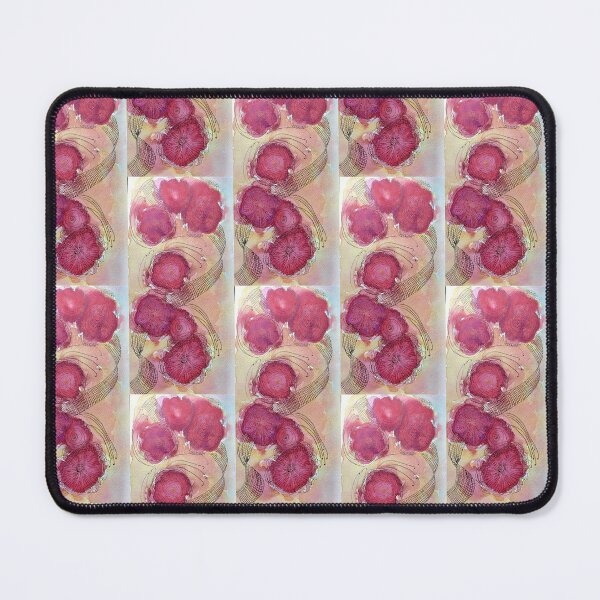Item preview, Cheerful Red,Pink,And Yellow Floral Pattern With Intricate Ribbon In Mixed Media Design designed and sold by Whispering Grace Studio.
