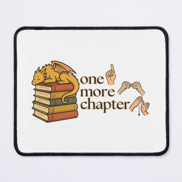 Item preview, One More Chapter Sign Language Book Lover Cute Dragon Reader Design designed and sold by LizzyKeiko.