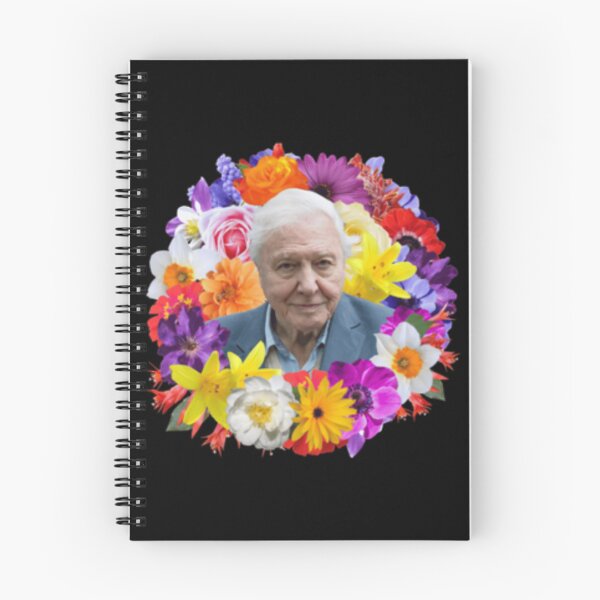 Item preview, David Attenborough Floral Portrait Poster Design Today Graphic designed and sold by DanielFeldtART.