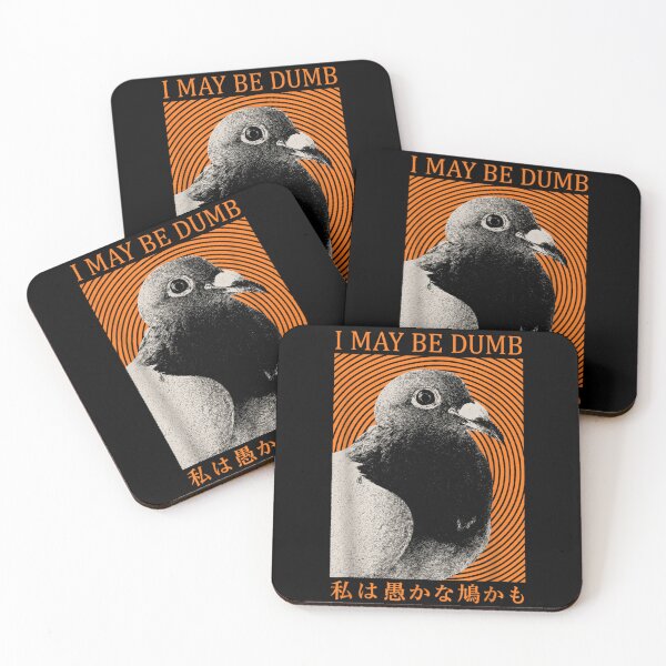 Item preview, I May Be Dumb Pigeon Japanese Retro Aesthetic Graphic Streetwear Style designed and sold by LizzyKeiko.
