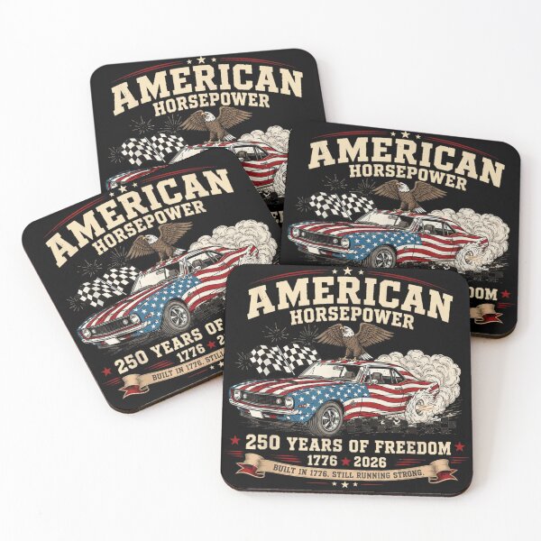Item preview, American Horsepower Two Hundred Fifty Years Of Freedom United States Anniversary designed and sold by LizzyKeiko.