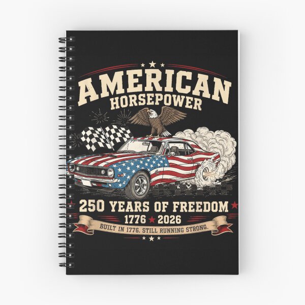 Item preview, American Horsepower Two Hundred Fifty Years Of Freedom United States Anniversary designed and sold by LizzyKeiko.
