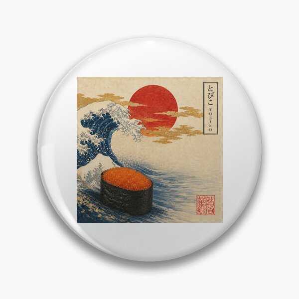 Item preview, Tobiko Flying Fish Roe Gunkan — Ukiyo-e Japanese Sushi Art designed and sold by nurusubetei.