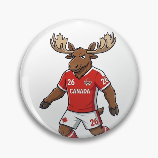 Item preview, Cute Canada Soccer Moose Mascot Kicking Football - World Cup '26 designed and sold by _ZENTAY_.