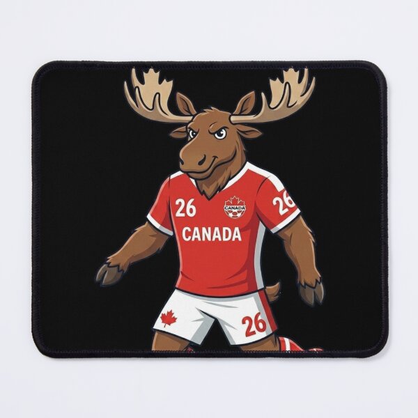 Item preview, Cute Canada Soccer Moose Mascot Kicking Football - World Cup '26 designed and sold by _ZENTAY_.