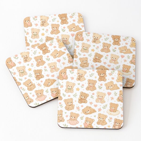 Item preview, Cute Teddy Bear Pattern – Kawaii Bear Seamless Design designed and sold by Seculinator.