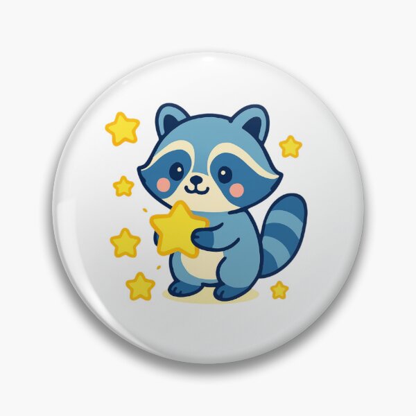 Item preview, Shine Bright Raccoon - Inspirational Kawaii Sticker designed and sold by foryouandyours.
