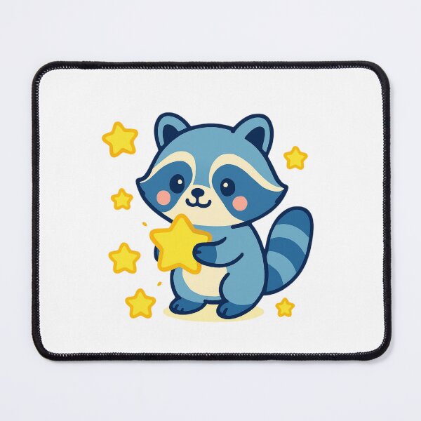 Item preview, Shine Bright Raccoon - Inspirational Kawaii Sticker designed and sold by foryouandyours.
