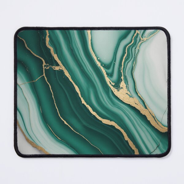 Item preview, Emerald Gold Kintsugi Marble Art – Luxury Abstract Marble Wall Decor designed and sold by Tamas Das.