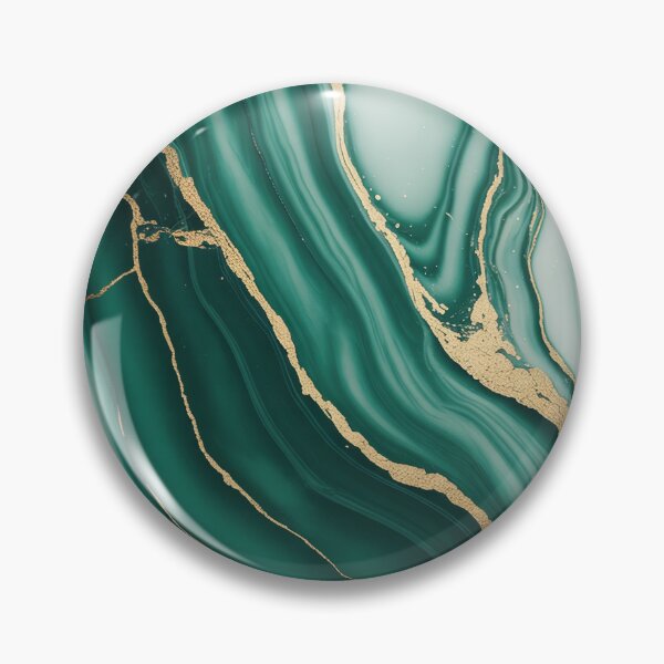 Item preview, Emerald Gold Kintsugi Marble Art – Luxury Abstract Marble Wall Decor designed and sold by Tamas Das.