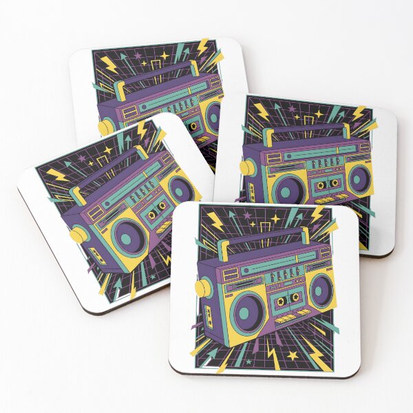 Item preview, Retro 1980s Boombox Radio Cassette Player Pop Art designed and sold by EKHOAISTORE.