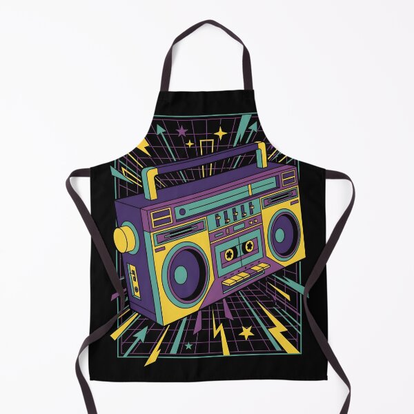 Item preview, Retro 1980s Boombox Radio Cassette Player Pop Art designed and sold by EKHOAISTORE.