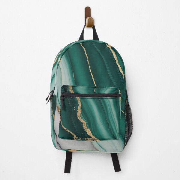 Item preview, Emerald Gold Kintsugi Marble Art – Luxury Abstract Marble Wall Decor designed and sold by Tamas Das.