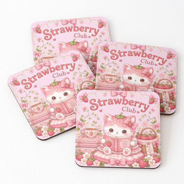 Item preview, Strawberry Book Club Kawaii Tee designed and sold by Stylestickers55.
