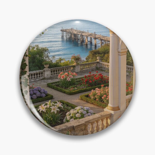 Item preview, Enchanted Baroque Terrace Garden with Ocean Views designed and sold by BlareBlare.